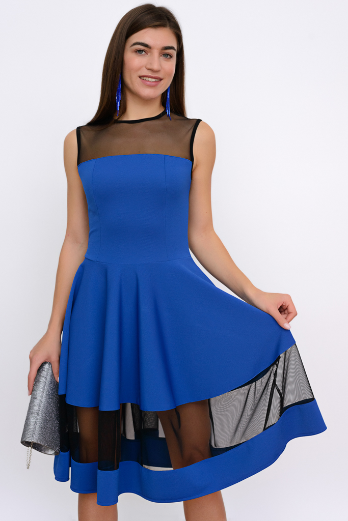 Платье Кармен (синий) Р11-909/3